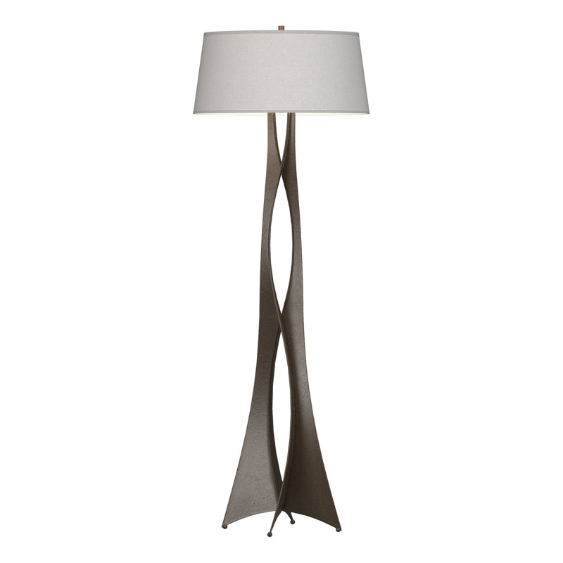 Moreau 62.6" Novelty Floor Lamp, Flax, Bronze