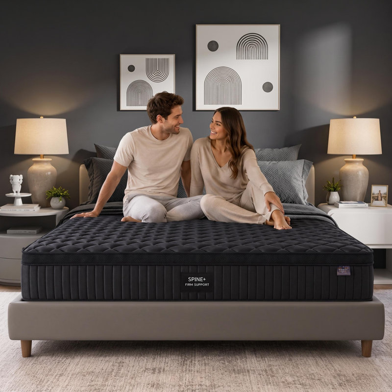 Matelas grand 14 po extra ferme pour les maux de dos - 7 zones de soutien orthopédique