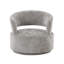 Fauteuil demi-tonneau argenté 100% polyester Piagia-82803469