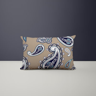 Paisley Outdoor Reversible Throw Pillow