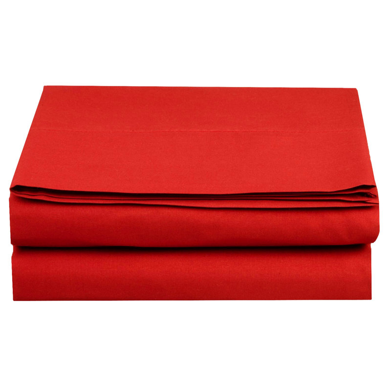 Drap-housse en microfibre 1500 fils, Très grand lit, Rouge