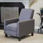 Chaise à dossier poussoir en tissu fumé pour une décoration intérieure élégante-1994305556