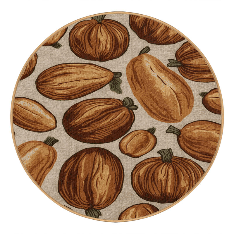  Tapis lavable en légumes Yam, Rond 4 pi