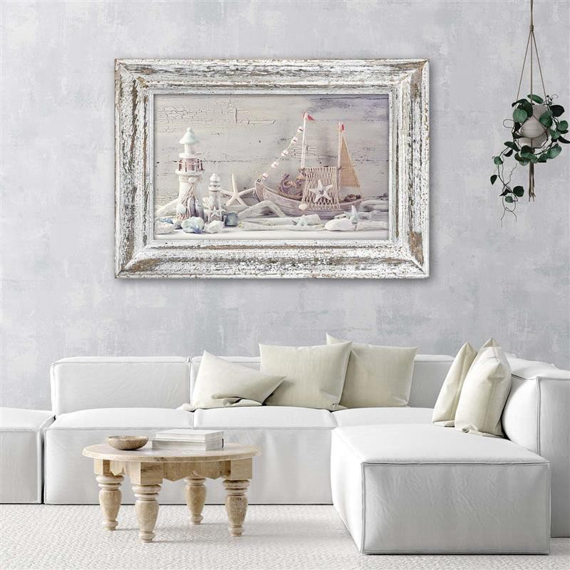 Maritime Shabby Elegance - Wrapped Canvas Print, 80cm H x 120cm W