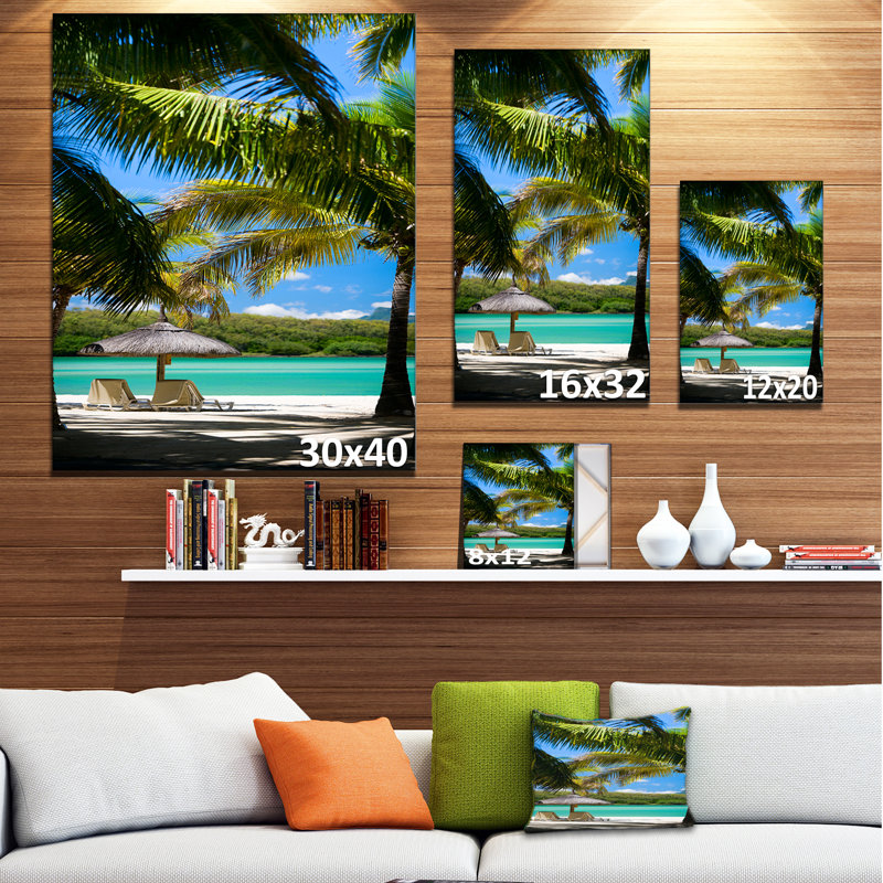 « tropical paradise », reproduction de photo sur toile tendue, H 40 po x l 30 po x p 1 po