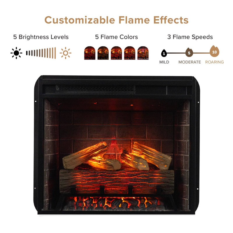 Modern Ember Augustine Mantel Package with 28" Electric Fireplace - Alexa & Google Asst Compatible, White