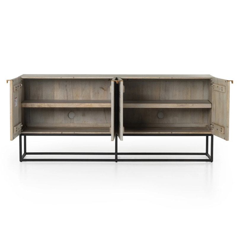 Buffet Kelby en manguier sculpté délavé clair