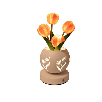 Veilleuse en forme de fleurs artificielles en fausse soie Kondieu
