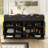 59.1" W Farmhouse Sideboard With Adjustable Shelves,3 Drawers-863499547