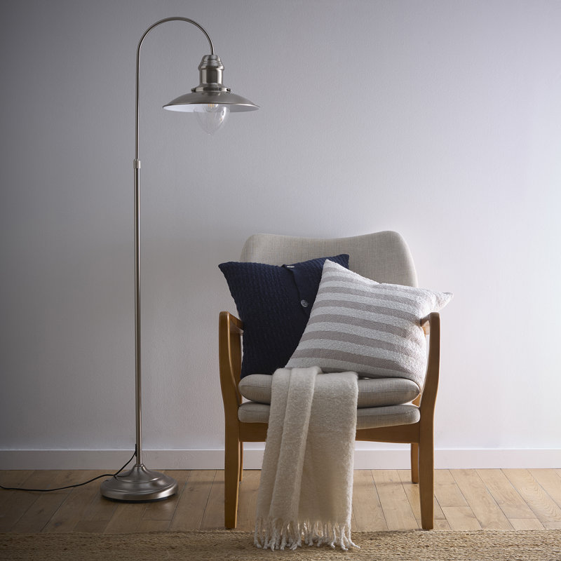Adaleyza 167cm Satin Arched Floor Lamp