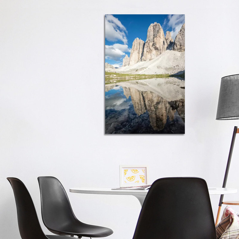 Tre Cime Reflection I by Gareth McCormack - Wrapped Canvas Print, 101.6 cm H x 66.04 cm W x 1.91 cm D