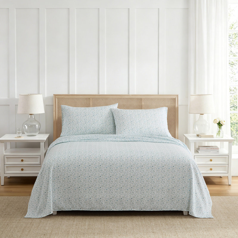 Ensemble de draps Martha Stewart, Yvette Blue, Queen