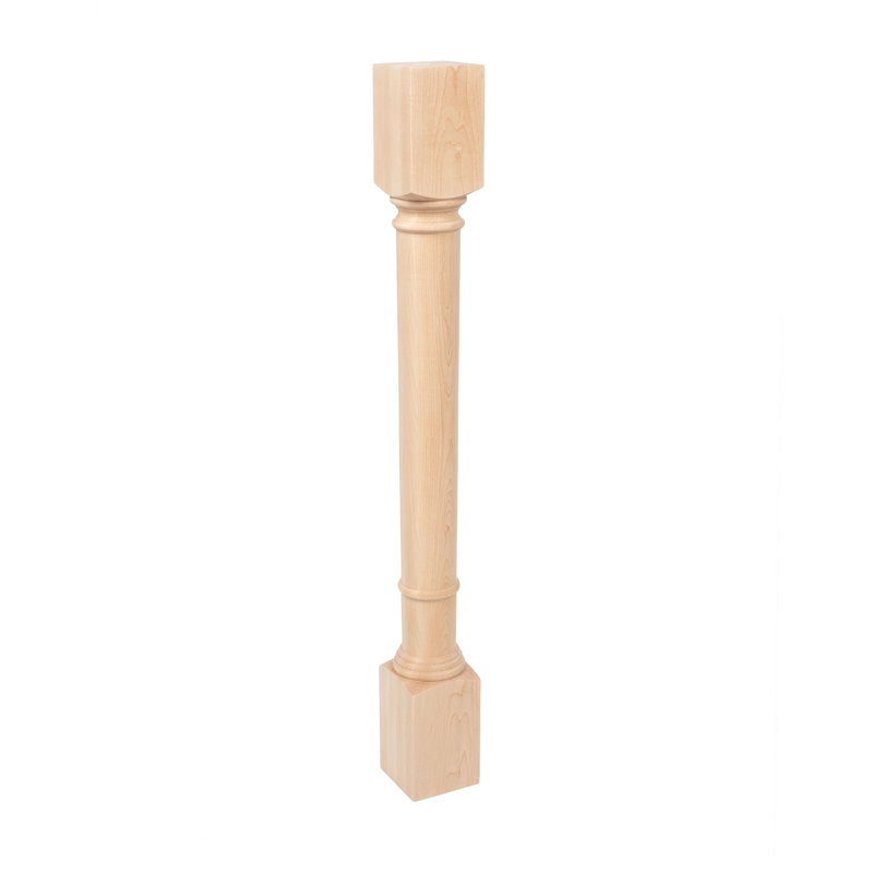 Pieds pour îlot de colonne Behre, H 35,25 po x l 3,75 po x P 3,75 po, Érable