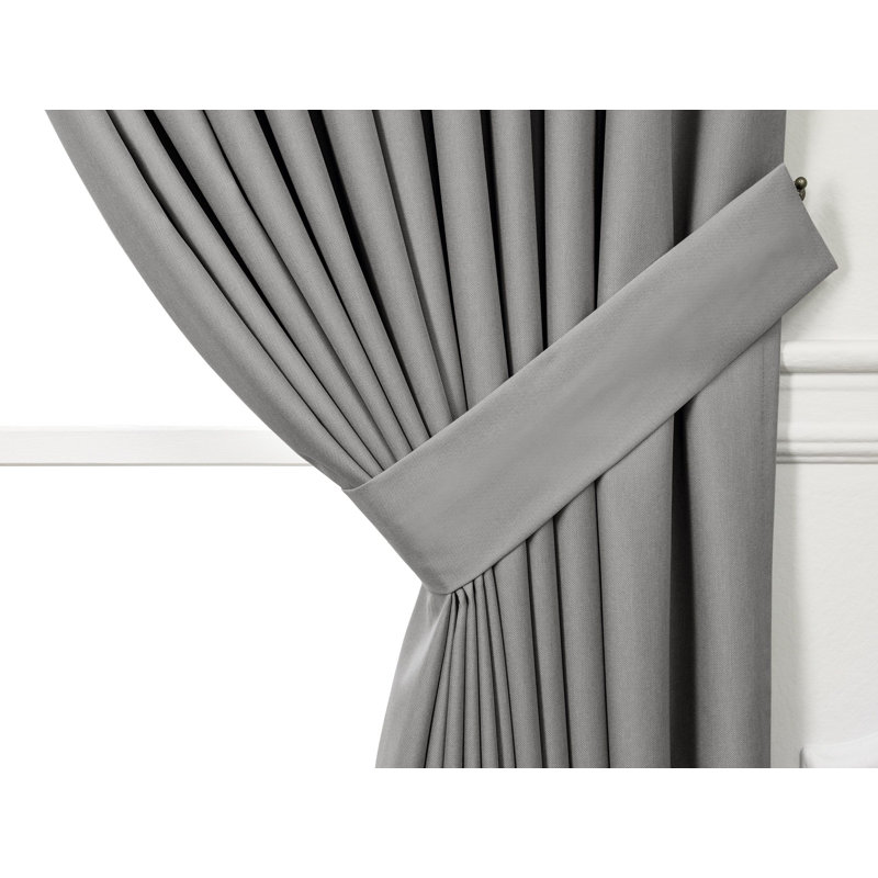 David Semi Sheer Curtain, 102" x 108", Gray