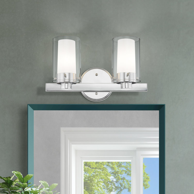 Éclairage pour salle de bain 2 lumières à intensité variable Edene, Chrome poli