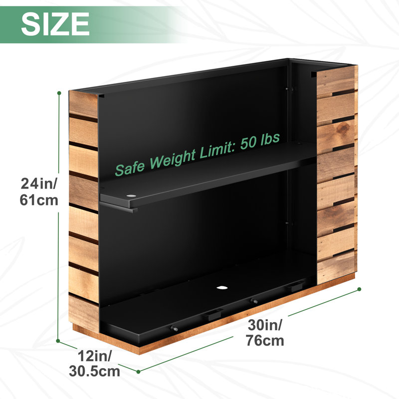 Large Metal Outdoor Planters – Rectangular Planter Box for Indoor Plants and Garden Use, Outdoor Planter Box for Patio, Backyard and Front Porch