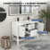 48“ Double Sink Bathroom Vanity With Resin Countertop, Zinc Alloy Faucet, 2 Soft-Close Doors 2 Smooth Drawers 1 Open Shelf