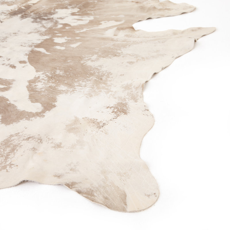 Mateo Handmade Cowhide Brown Rug