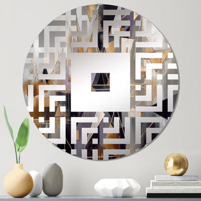Soft Color Composition III - Square Wall Mirror