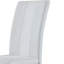 Chaise de salle à manger blanche de 4 pièces - tissu, pieds en métal, sièges rembourrés, finition polie, rectangulaire