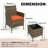 3-Piece Outdoor Patio Bistro Set - Weather-Resistant Rattan Conversation Furniture with Tempered Glass Table & Cushioned Chairs, for Garden, Porch, Balcony (Brown Gradient Rattan & Orange Cushion)-1344697850-1344697849