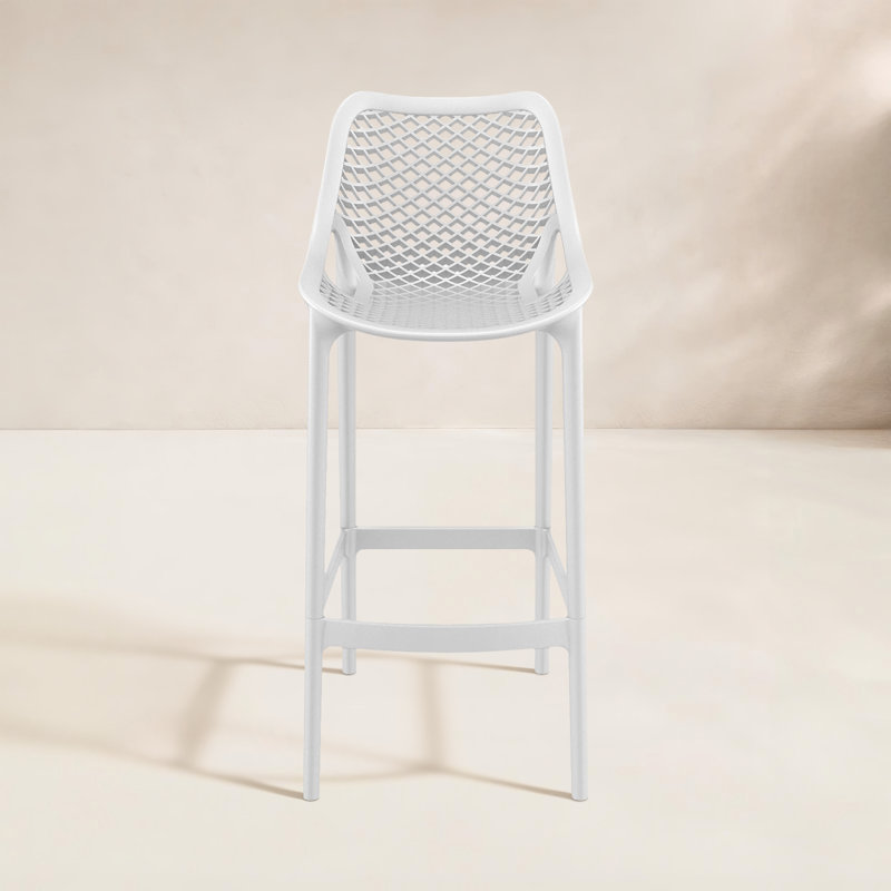 Tabouret de bar pour le patio Farrah, Blanc, 29.5"