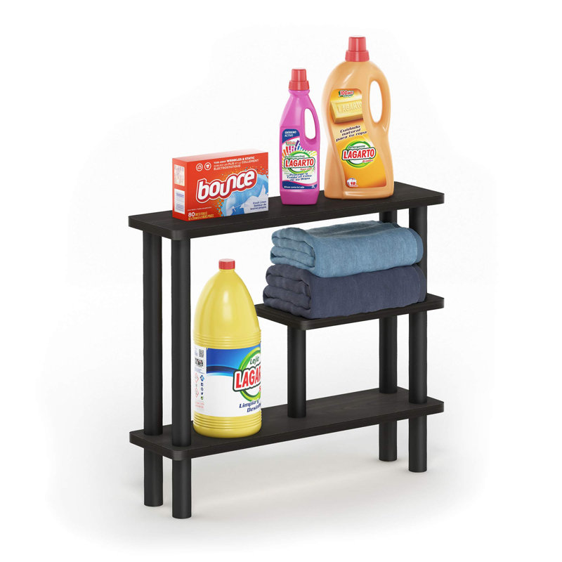 Slim Space Saving Storage Rack, Espresso/Black
