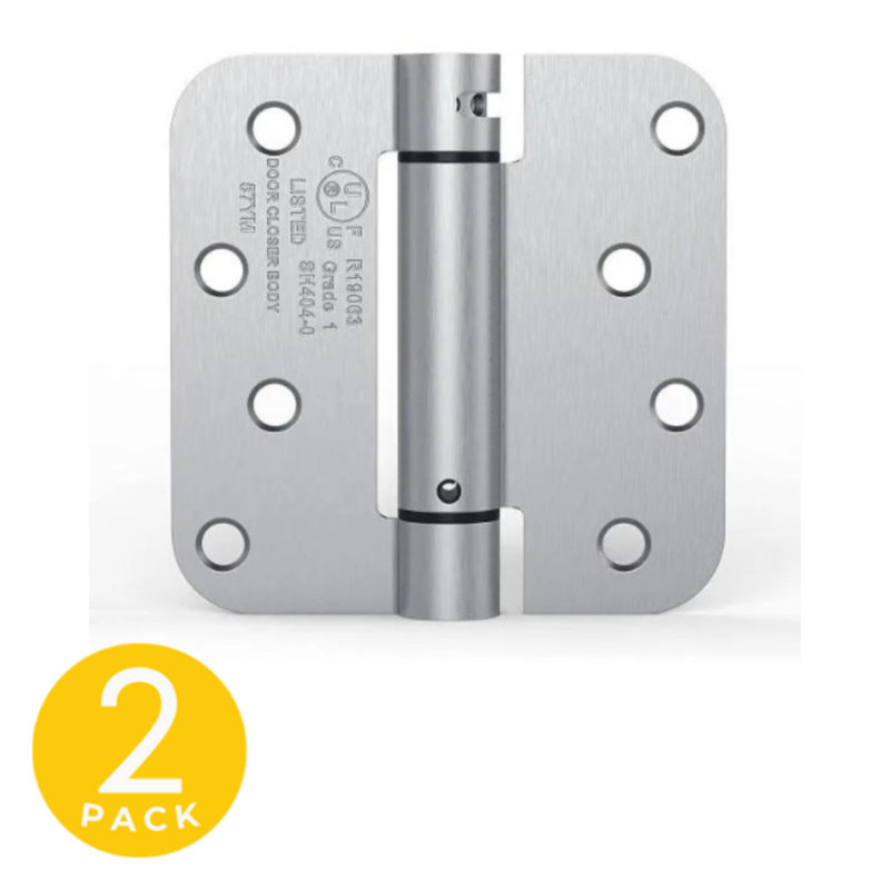 Ensemble de 2 charnières à ressorts à mortaiser en acier inoxydable 4 po x 4 po x 4 po x 4 po avec goupilles non amovibles