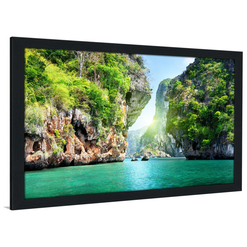 «Koh Samui Thailande», reproduction de photo encadrée, H 33,5 po x l 49,5 po x P 1 po, Cadre espresso
