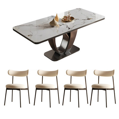 Ensemble de table et de chaises rectangulaires Home Rock