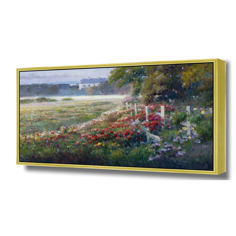 Field Of Stillness Print, 38" H x 74" W, Gold
