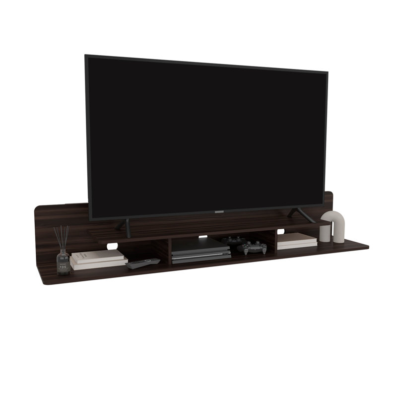 Marquis Floating TV Stand With Open Shelves, Modern Media Console For Living Room Or Entertainment Area