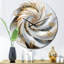 Horloge murale tourbillonnant tout en glamour en or et blanc-93397818