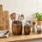 2-Piece Solid Wood Kitchen Utensil Holder Crock