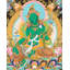 Vert Tara Thangka (Thangka sans brocart)