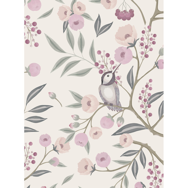 Papier peint adhésif Blossom Birds, Clair