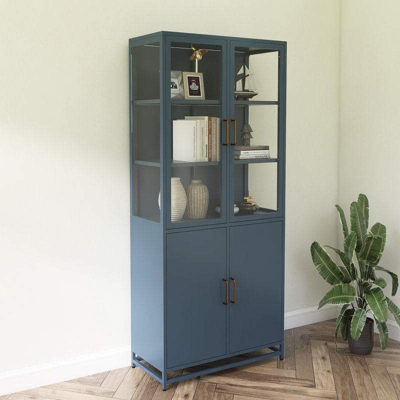 Vitrine de 76,75 po de hauteur, Bleu