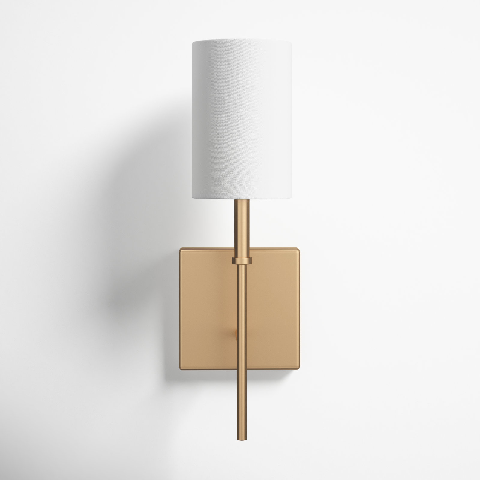 Rowley Single Light Dimmable Bath Sconce, Satin Brass
