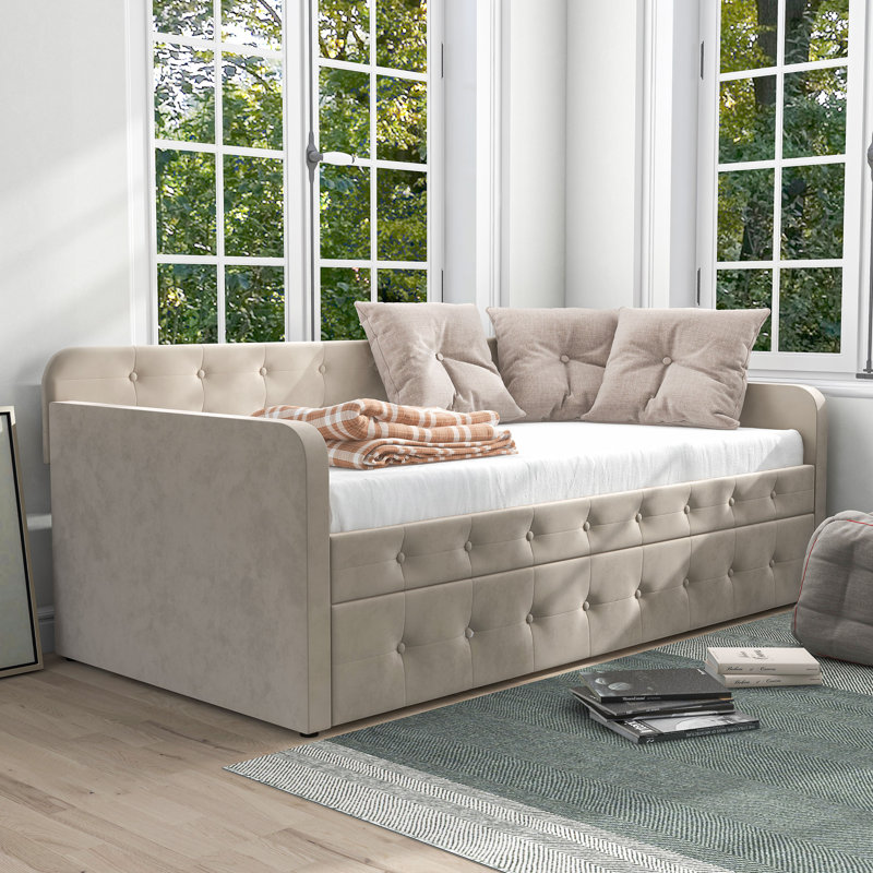 Avira Upholstered Daybed, Beige