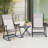 Outsunny 3 Piece Outdoor Rocking Chair Set, Patio Folding Lawn Rocker Set With Glass Coffee Table, Headrests For Yard, Patio, Deck, Backyard-342430139