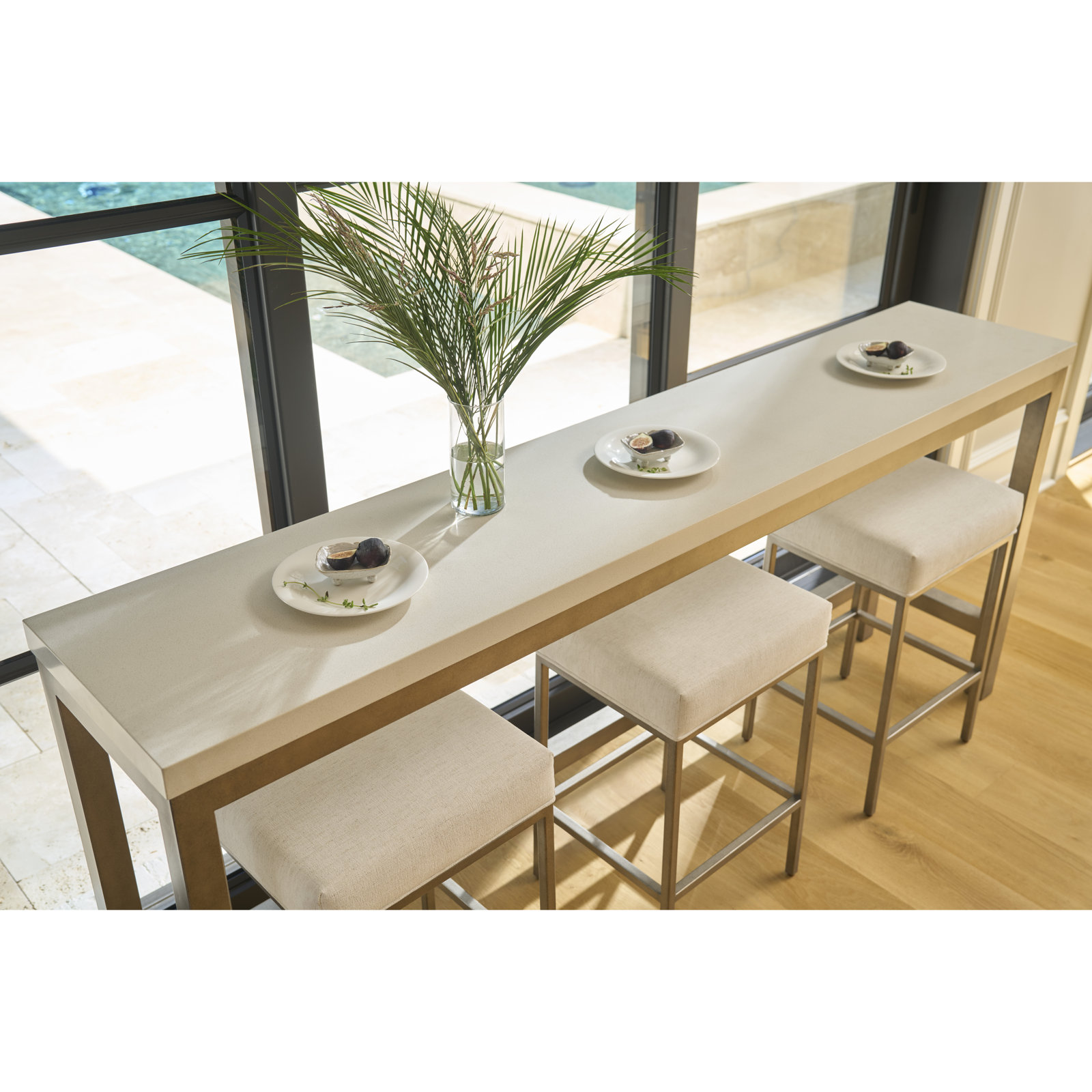 Dowell 82'' Stone Console Table