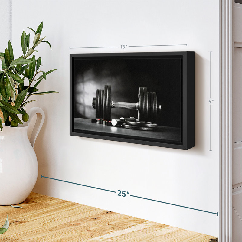 «Let's Lift Dumbbells Wall Art», H 9 po x l 13 po