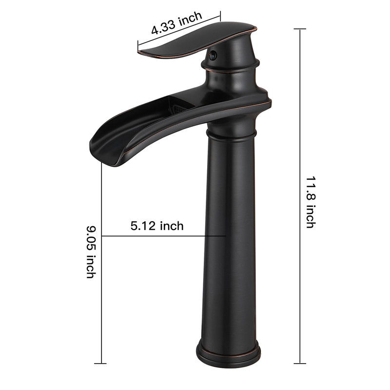 Vessel Sink Faucet Single-handle Bathroom Faucet with Drain Assembly, Oil Rubbed Bronze