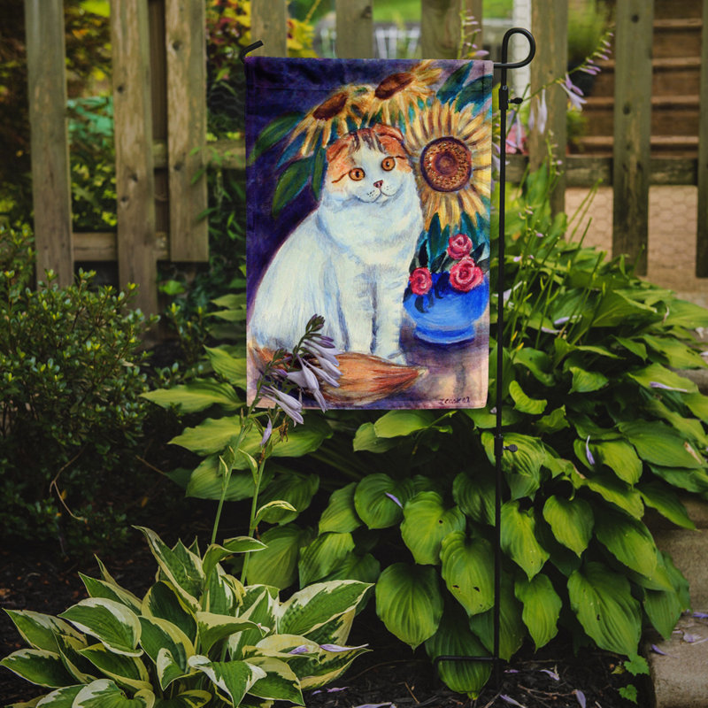 Drapeau de jardin à 2 côtés cat