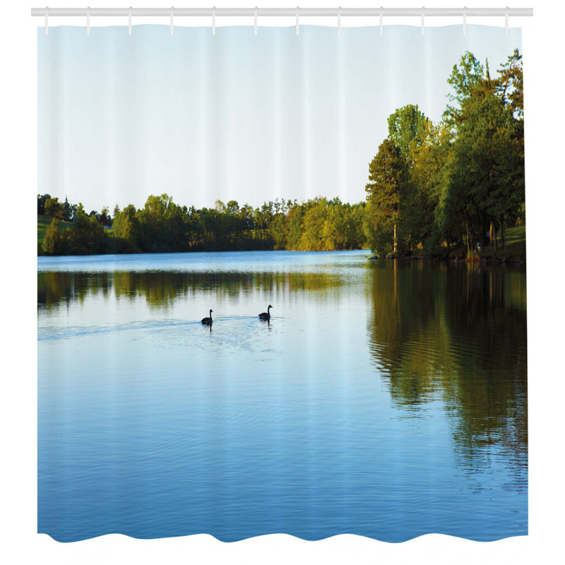 Shower Curtain with Hooks Included, 70" H x 69" W