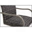 Chaise de salle à manger d'extérieur 2 pièces, structure peinte à la main, siège en coton lavé à l'eau pour le jardin, la cour et la piscine