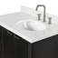 Ensemble de meuble-lavabo simple en bois massif de 36 po avec plateau en quartz Carrara de 1,5 po Haun, évier droit, lavabo ovale-935832027-935832024-935832025