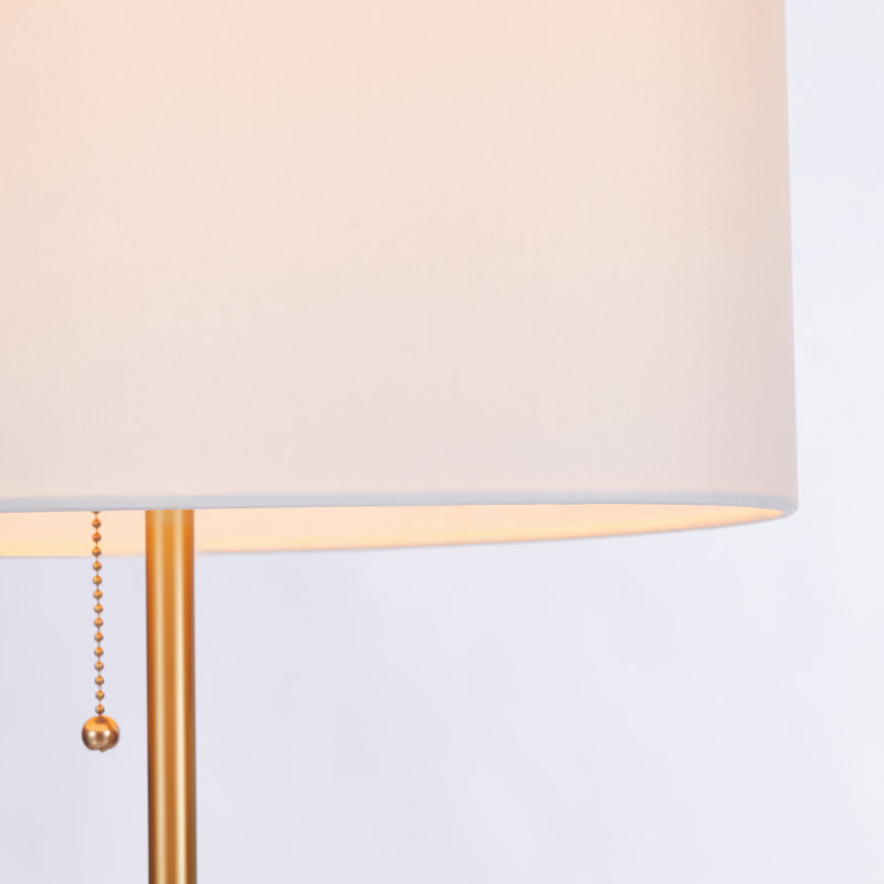 Lampe sur pied réglable 64,5 po, Noir / or