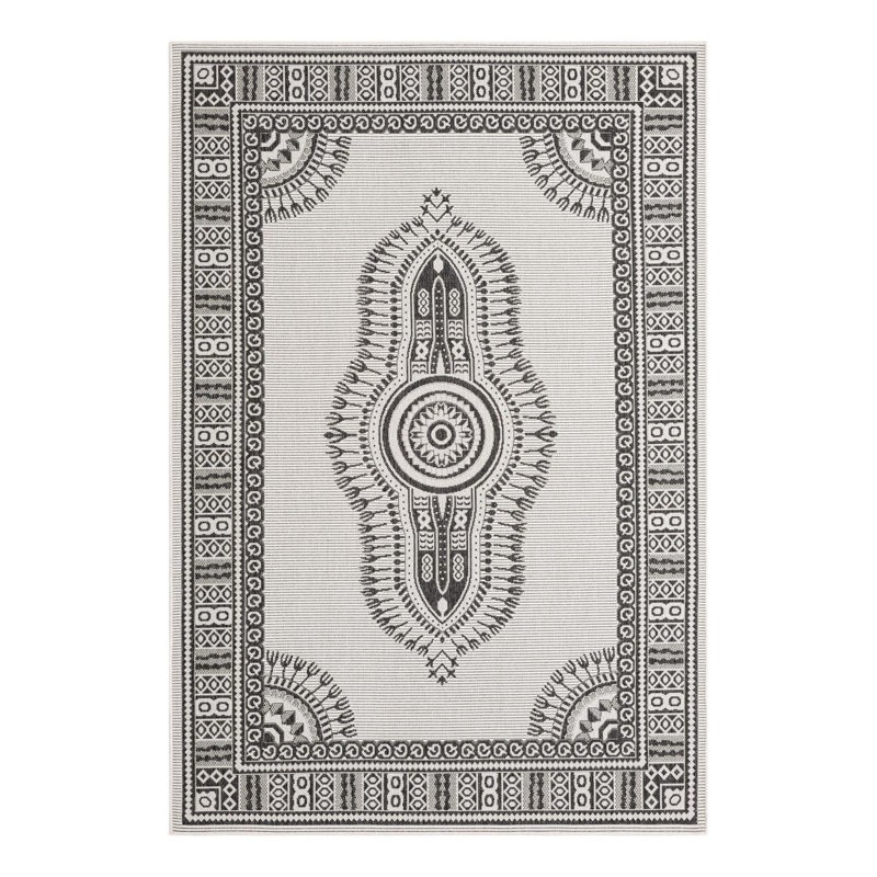 Oriental Indoor / Outdoor Rug, Rectangle 6'1" x 9'