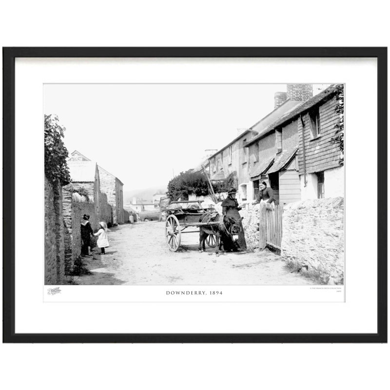 Downderry, 1894 - Single Picture Frame Print, 45cm H x 60cm W x 2.3cm D